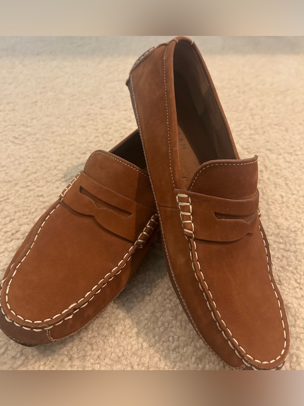 Cole Haan Men’s EUC Wyatt Grand Leather British Tan Penny Driving Loafer Shoe 9